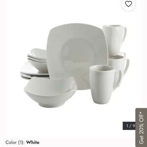 Gibson Zen Buffet Porcelain 12-Piece Dinnerware Set